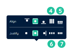 Toolbar values baseline / space-between / space-evenly / space-around